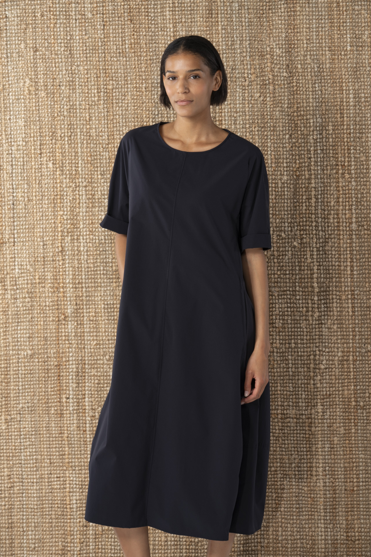 Kleid 622 Blue Techno-Popeline
