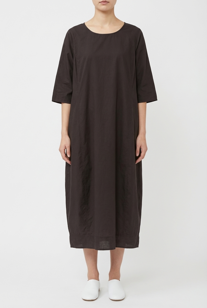 Kleid 632 Grey Mikro-Twill in Baumwoll-Lyocell Mischung