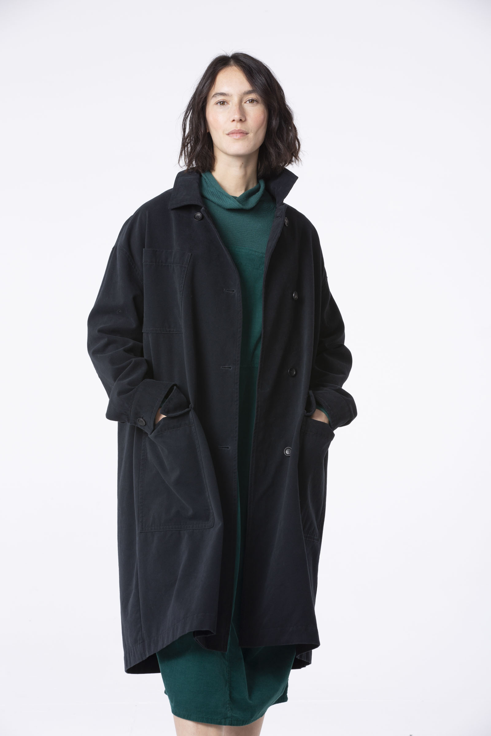 Coat 504 wash Grey Outdoor cotton twill